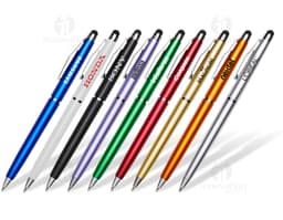 Caneta Plástica Touch: ideal para brindes corporativos! Com design moderno e sensibilidade touch, essa caneta é perfeita para