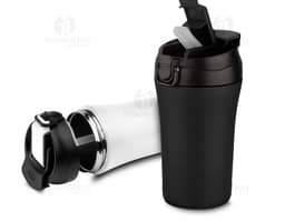 Copo Térmico 300ml em metal prateado, higiênico e de alta qualidade para manter sua bebida sempre na temperatura ideal. Ideal