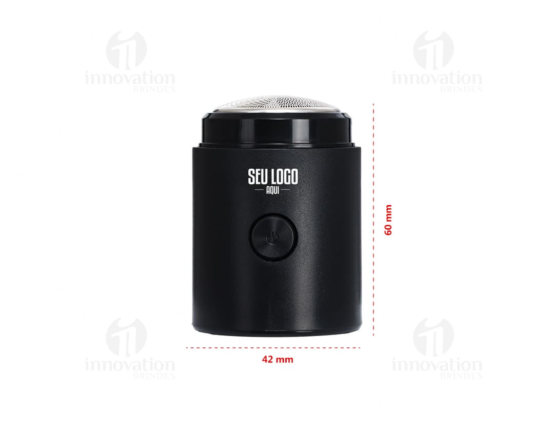 Compact and modern black mini beard trimmer. Perfect for keeping your beard well-groomed. High-tech electronic device with a