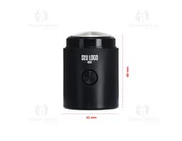 Compact and modern black mini beard trimmer. Perfect for keeping your beard well-groomed. High-tech electronic device with a