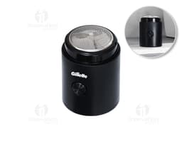 Compact and modern black mini beard trimmer. Perfect for keeping your beard well-groomed. High-tech electronic device with a