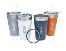 Copo Térmico de Inox 473ml - Mantenha sua bebida quente ou gelada por horas com este copo de aço inoxidável de alta