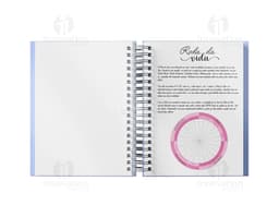 Annual planner in percalux with calendars.