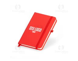 Rubberized notebook with pen holder, perfect for keeping your notes organized! Ideal for use in corporate, school, or even