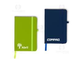 Rubberized notebook with pen holder, perfect for keeping your notes organized! Ideal for use in corporate, school, or even
