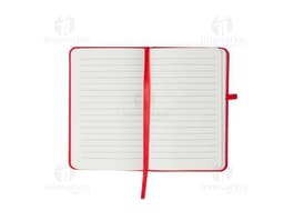 Rubberized notebook with pen holder, perfect for keeping your notes organized! Ideal for use in corporate, school, or even