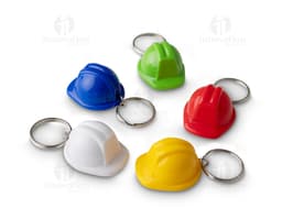 Chaveiro Capacete EPI em formatos de glass, button, icon e element, com design colorido e glossy. Item redondo e brilhante