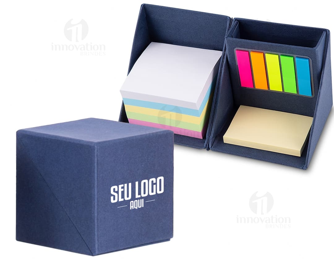 Bloco de anotações cubo - Organize suas ideias com estilo e praticidade! Este bloco de anotações em formato de cubo é