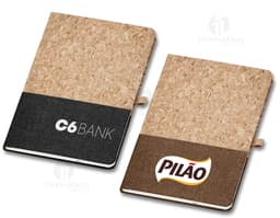 Caderneta A5 de Cortiça - Ideal para organizar suas anotações e lembretes. Feita de material sustentável e resistente