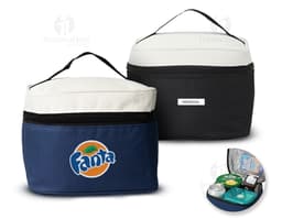 Bolsa térmica nylon 4L c/ plaquinha preta. recipiente vazio para conservar alimentos, utensílio de cozinha em metal brilhante