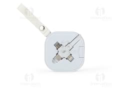 Cabo USB retrátil 4 em 1 - O acessório essencial para a sua rotina tecnológica! Conecte dispositivos com praticidade e