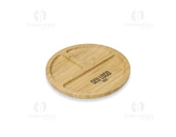 Piatto da aperitivo piccolo in legno perfetto per servire snack sani e deliziosi. Ideale per la decorazione della cucina e