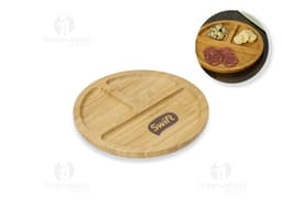 Piatto da aperitivo piccolo in legno perfetto per servire snack sani e deliziosi. Ideale per la decorazione della cucina e