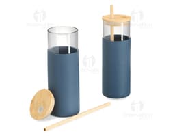 Copo de Vidro 500ml transparente com design simples e elegante.