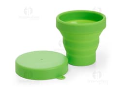 Copo retrátil de silicone 150ml: prático e sustentável para suas bebidas. Ideal para viagens, leve e compacto.
