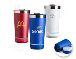 400ml insulated stainless steel cup with speaker box.