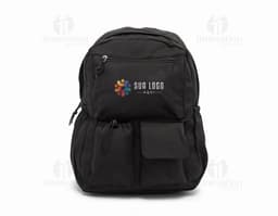 Mochila de poliéster com 25 litros de capacidade, perfeita para viagens de negócios ou lazer. Moderna e prática, possui