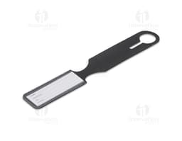 Identificador de equipaje en metal de acero inoxidable, con diseño moderno y práctico. Ideal para identificar su equipaje