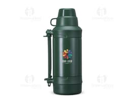 1250ml thermal bottle in black, with a screw cap and modern design.
