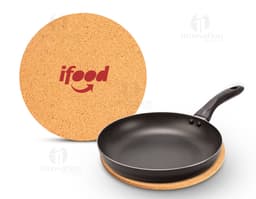 cork trivet to protect kitchen surfaces during cooking.