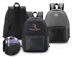 Black Nylon Backpack 33 Liters, durable and modern, ideal for travel and equipment transport. With leather straps, zipper