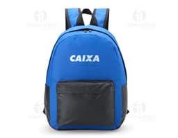 Black Nylon Backpack 33 Liters, durable and modern, ideal for travel and equipment transport. With leather straps, zipper