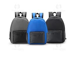 Black Nylon Backpack 33 Liters, durable and modern, ideal for travel and equipment transport. With leather straps, zipper