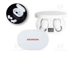 Black Bluetooth headphones with a modern and technological design.