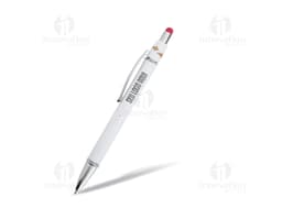 Metallic Touch Anti-Stress Stift in Silber mit Touchscreen-Spitze und elegantem Design.
