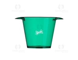 Balde de gelo 4 Litros na cor prata com alça e tampa.