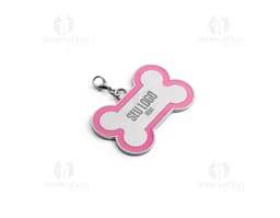 Pet Bone Keychain in the shape of a bone for pets.