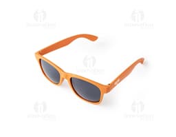 Black plastic sunglasses, modern and stylish, with dark lenses for protection against ultraviolet rays. A cool and