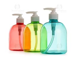 Transparent plastic bottle of 480ml.