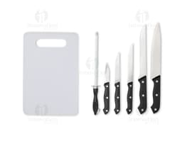BBQ Set 7 Pieces in stainless steel with carrying case.