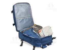 17 Liter Polyester Backpack in gray, ideal for carrying items and belongings with ample internal space and padded straps for