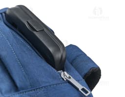 17 Liter Polyester Backpack in gray, ideal for carrying items and belongings with ample internal space and padded straps for
