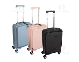 36-liter travel bag in black, made from durable material and equipped with wheels for easy transport.