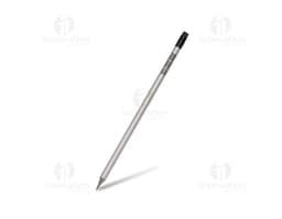 Yellow pencil with eraser on a light wood background.