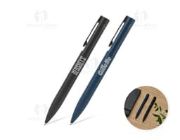 RODRIGUES Esferográfica elegante de metal 60 reciclado com escrita em azul