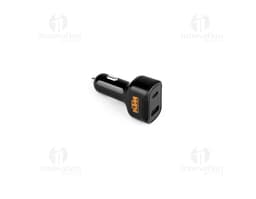 DIRAC Adaptador de isqueiro com porta USBA 18W e USBC 20W em 100 rABS