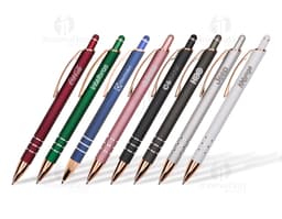 Colorful metal touch pen with a fine tip and elegant design. Perfect for use in the office, school, or at home. Great for