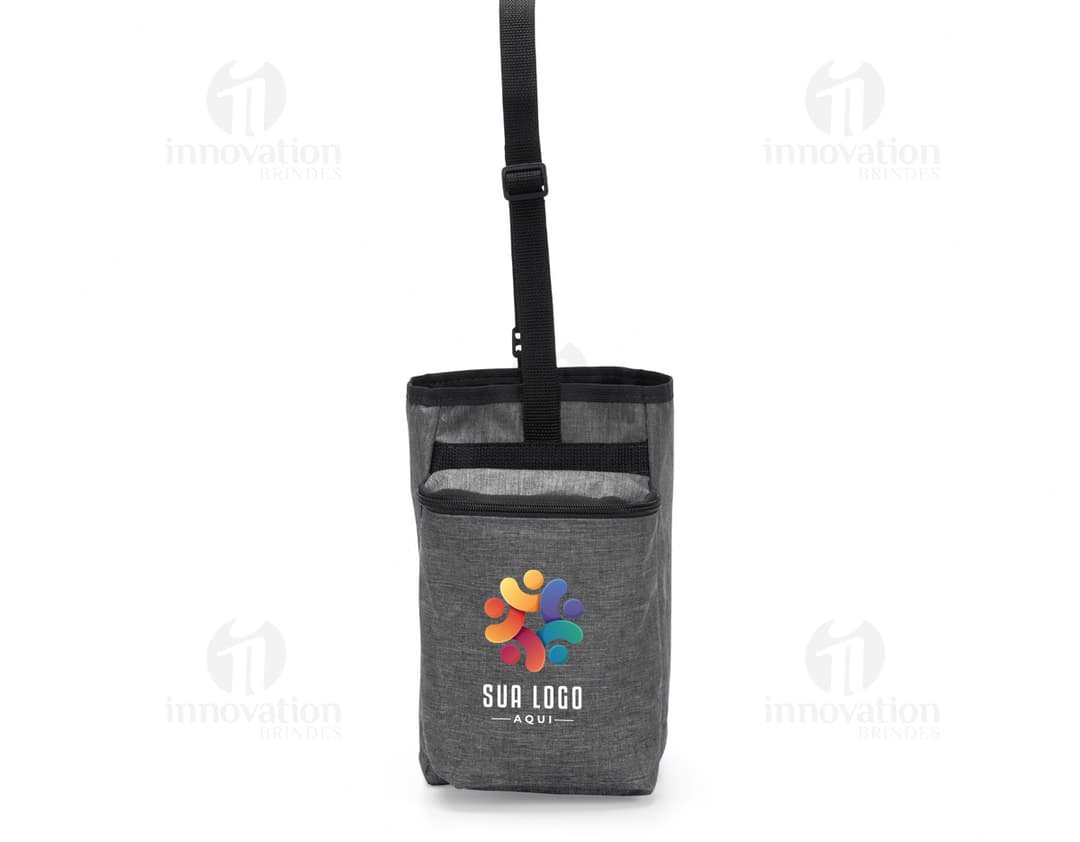 Borsa in poliestere PVC mélange, attrezzatura per comunicazione e stoccaggio. Realizzata in pelle e carta, con manico e