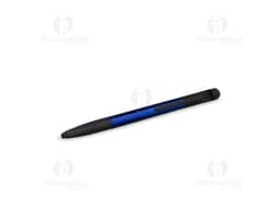 Caneta plástica multifunções amarela e preta, com ponta afiada e design moderno. Ideal para escrita, desenho e marcação.