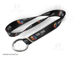 Cordón con aro 140 cm x 1,5cm - Accesorio moderno y práctico para uso en oficinas y eventos. Hecho de material resistente y