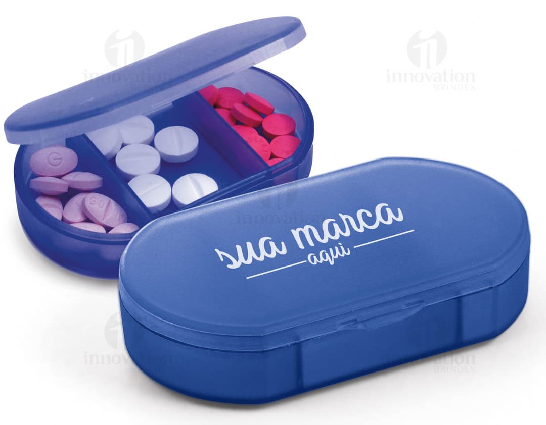 Porta Comprimidos Plástico - Organize seus medicamentos de forma prática e segura. Ideal para viagens, trabalho e dia a dia.