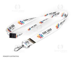 Cordão com trava de segurança e mosquete 85x2cm - Moderno e versátil, ideal para eventos corporativos e brindes promocionais.