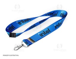 Cordão com trava de segurança e mosquete 85x2cm para brindes corporativos e eventos. Design moderno e seguro para manter a