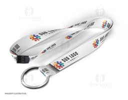 Cordão para crachá com trava 85cm x 2cm - Prático e moderno para garantir a segurança dos seus funcionários. Ideal para