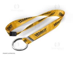 Cordão para crachá com trava 85cm x 2cm - Prático e moderno para garantir a segurança dos seus funcionários. Ideal para
