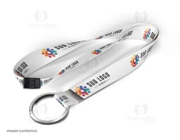 Cordão para crachá com trava 85cm x 1,5cm - Prático e moderno para o seu negócio. Mantenha a sua identificação sempre segura